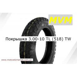 Покрышка 3.00-10 TL (518)   "Mototech"   